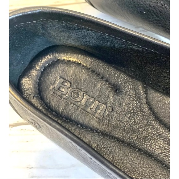 Born Magnolia Black Leather Driving Mocs Loafers Sz 6M - Picture 4 of 11